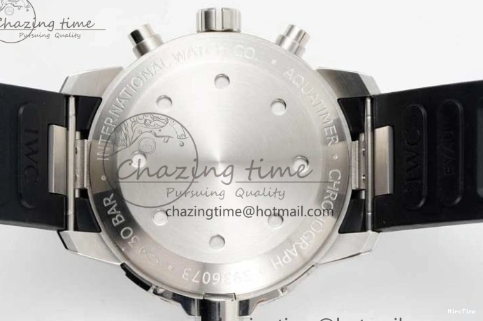 MIROTIME 0425 Aquatimer Chrono SS RSF 1:1 Best Edition Black Dial on Black Rubber Strap A EyeCatching 7073